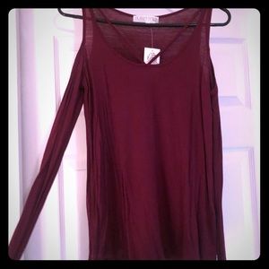 Burgundy long sleeve shirt